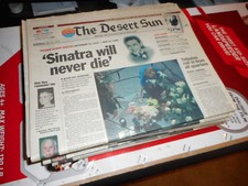 THE DESERT SUN Newspaper May 16 1998 - Frank Sinatra Dies