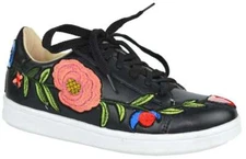 Chase & Chloe Celine-1 Women Fashion Sneaker with Embroidery Design