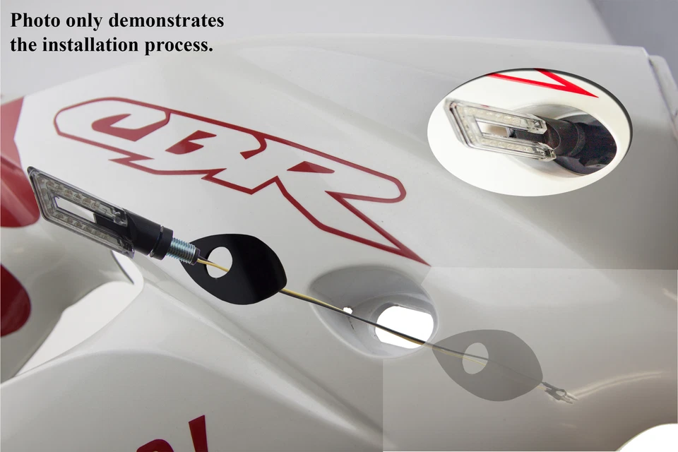 Placa adaptadora de señal de giro de carbono negra para Suzuki GSXR 600 marcador de tallo de luz Foto 4 de 4