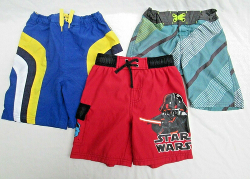 ❤ Boys Swim Shorts LOT Star wars NO BOUNDARIES 4 5 6 trunk bathing suit