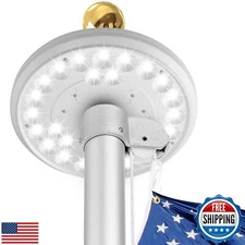 Flag Pole Light Solar powered Flagpole – 60 LED Top Mount Flag Light with 420