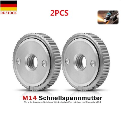 Neu 2x M14 Schnellspannmutter Winkelschleifer Spannmutter Schraube Flex DE
