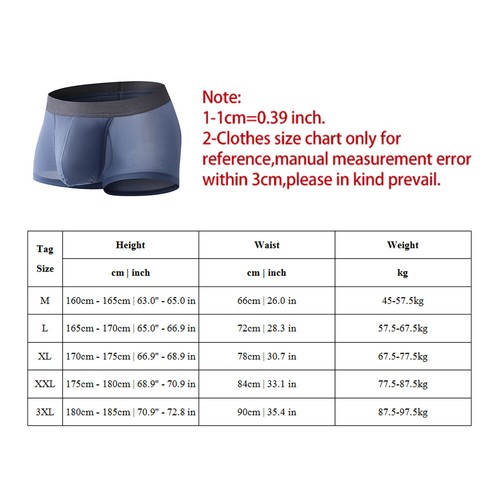 Sexy Men's Cool Breathable Underwear Soft Ultra-thin Boxer Brief Trunks Shorts - Picture 2 of 26