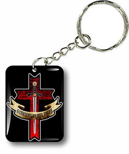 Keychain key ring keyring car motorcycles knights templar flag masonic shield