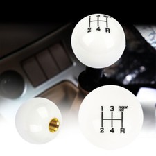 5 Speed Fuckin Fast Round Ball White Gear Shift Knob Lever M8 M10 M12 Thread 5 Speed Fuckin Fast Round Ball White Gear Shift Knob Lever M8 M10 M12 Thread