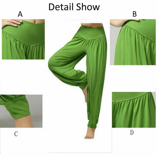 Pantaloni harem da donna bambino ragazzo ragazza pantaloni larghi danza yoga Ali Baba leggings - Foto 6 di 37