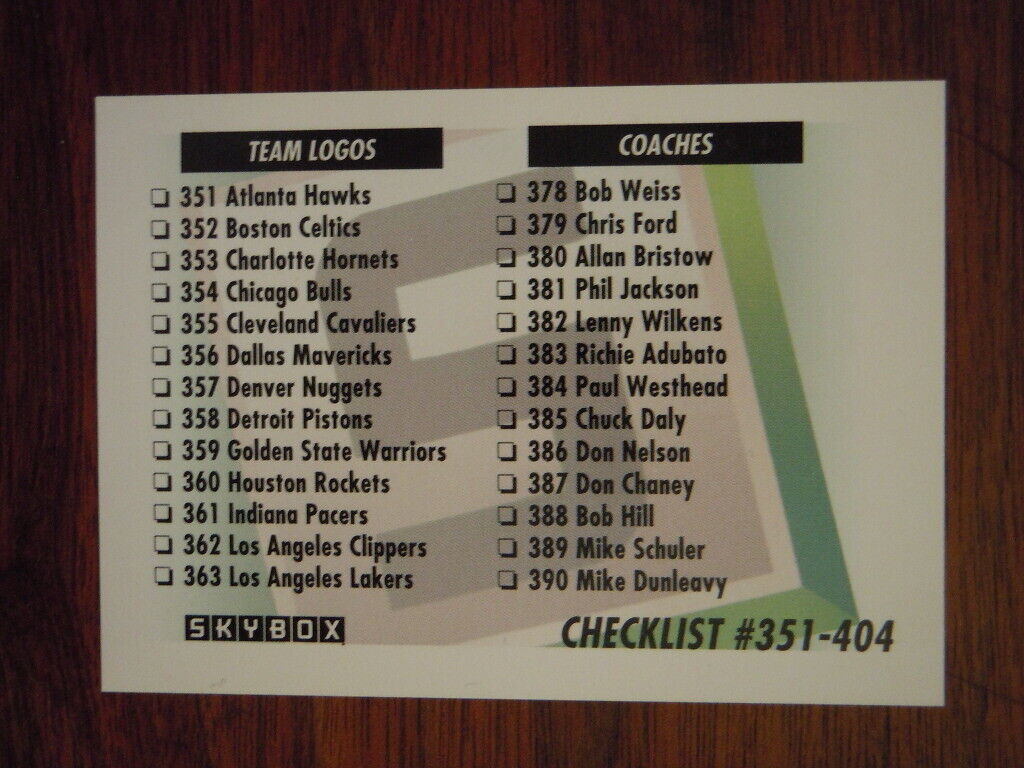 1991-92 Skybox NBA Basketball All Star, Hall of Fame Trading Cards, Rookies RC - Picture 370 of 375
