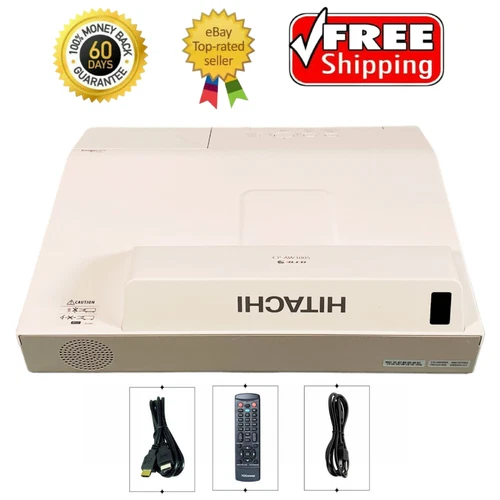 Hitachi CP-AW3005 3LCD Projector Ultra Short Throw 3300 ANSI 1080p HDMI w/Bundle