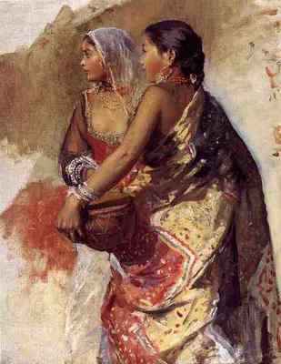 Blechschild Weeks Edwin Sketch Two Nautch Girls A4 12x8 Aluminium