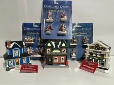 Lot Of NEW Cornerstone Corner Village Buildings House Hotel Post Office People