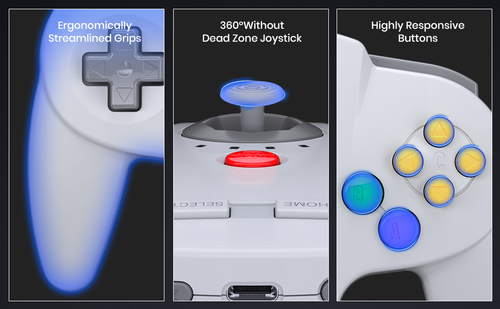 2.4 GHz Wireless Controller Gamepad Joystick for Nintendo N64/ SNES/ NGC Console - Picture 55 of 111