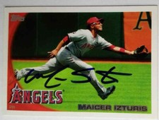 Maicer Izturis Autograph Rare Anaheim Angels