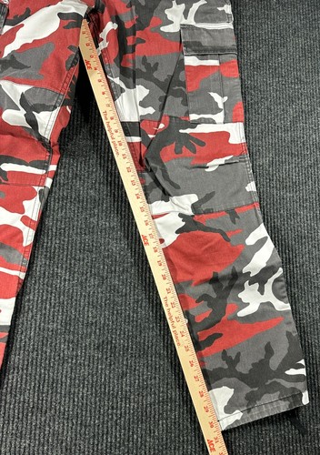 Military Camouflage BDU Cargo Army Combat Pants Medium Red, Grey, Black, White - Picture 4 of 10