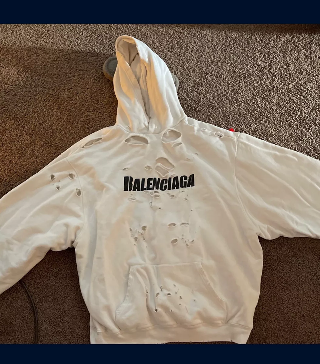 balenciaga destroyed hoodie