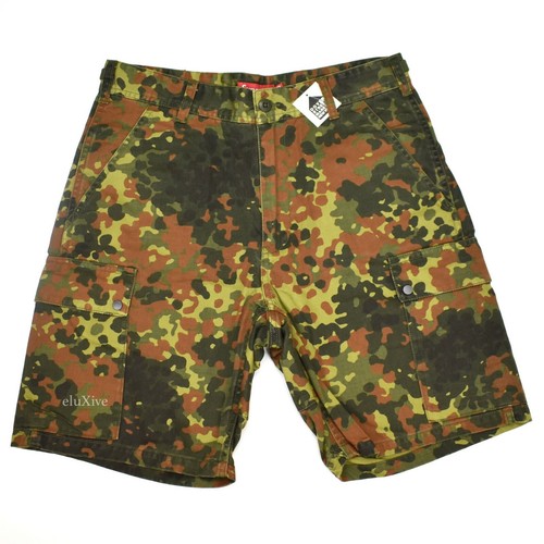 Nuovo con etichette Supreme NY Uomo Esercito Tedesco Mimetico Stampa Pantaloni  Corti con Tasconi 30 32 SS19 DS Autentico | eBay