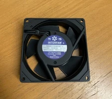 INTERFAN PM040-115-9225BT-4 Fan, AC, 115V, 92x92x25mm, Sq, 40CFM, 2400RPM, 39dBA