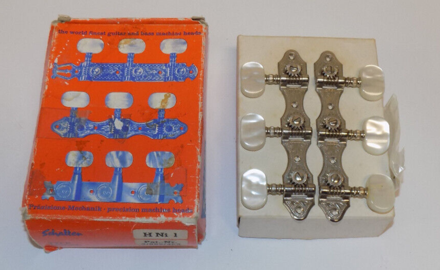 Schaller H Ni 1 Hauser Style Classical Guitar Tuners 1990's Nickel
