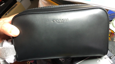 New Authentic Coach Black Leather Small Travel Kit - 2522 - MSRP