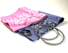 Girl Teen BOHO Jewelry Lot with Bracelets Rings Bandanas Dress up Grab Bag