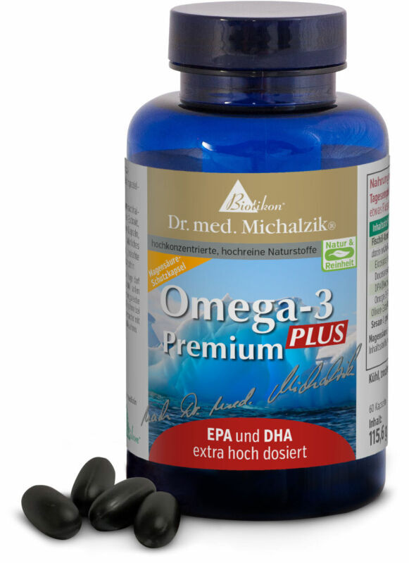 Omega-3 Premium PLUS Omgea III-Fettsäurennach Dr. med. Michalzik - von BIOTIKON®