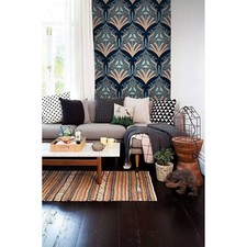Vintage flowers Non-woven wallpaper golden and gray wall mural traditional