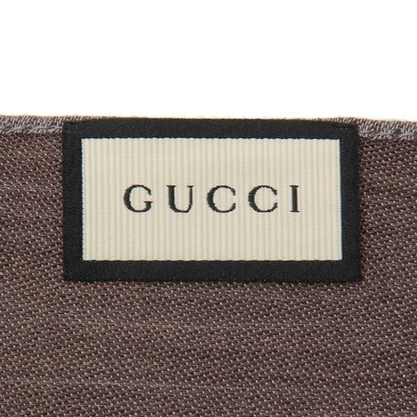 SALE] GUCCI Scarf Wool Silk GG Logo Large Size 2024 FW Fringe Dark