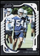 2022 Panini Absolute Retail Sam Williams #193 Rookie RC Dallas Cowboys