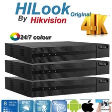 Image of 4K Hikvision HiLook CCTV HD DVR 4/8/16CH 4K 8MP HDMI A.I Smart Video Recorder UK
