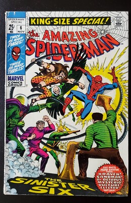 AMAZING SPIDER-MAN KING-SIZE #6 SINISTER SIX (Marvel Comics) 1969
