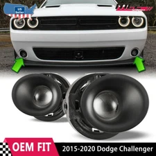 Fog Lights For Dodge Challenger 2015-2023 Clear Bumper Wiring+Switch Kit Lamps