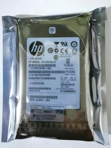 HPE 1.2TB 6G 10K SAS 2.5" SFF SC Gen8 718162-B21 718292-001 718159-002 A - Afbeelding 2 van 3