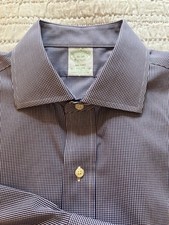 Brooks Brothers Milano Fit Dress Shirt Sz 16 34, Supina Cotton, Lycra Spandex