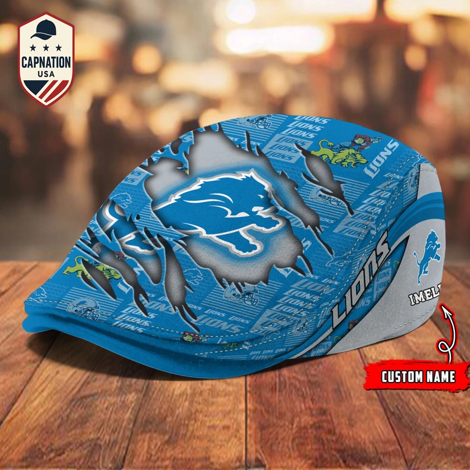 Detroit-Lions Jeff Cap football Newsboy Cap Golf Cap Driving Hat for Men