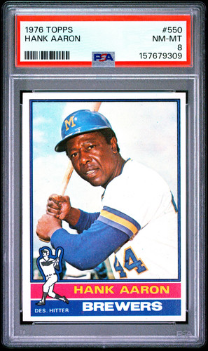 1976 Topps Hank Aaron #550 PSA 8