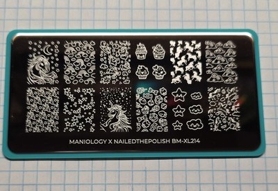 BM-XL214 Maniology Bundle Monster nailedthepolish Unicorn Nail stamp plate HTF
