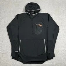 Sitka Hoodie Mens XL Black Zip Pullover Fanatic Hunting Outdoor Stretch