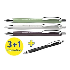 Pk/4 Schneider Slider Rave Retractable Ballpoint Pens, Trend Colors, XB