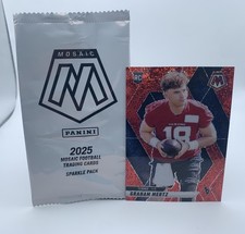 2025 Panini Mosaic Graham Mertz Red Sparkle RC Texans Color Match