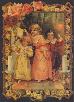 glossy pictures sheet EF 7201 glitter children playing in beautiful clothes