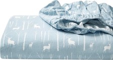 Soft Cotton Flannel Queen Sheets - Birch Forest Print, Deep Pocket, 4 Pieces