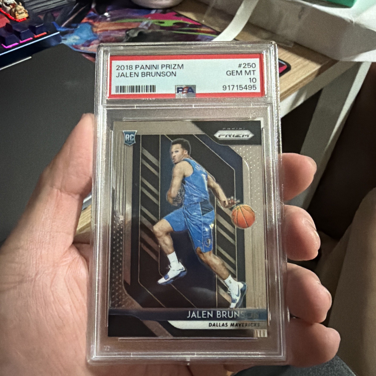 Jalen Brunson 2018-19 Panini Prizm Silver Holo Rookie PSA 10 #250