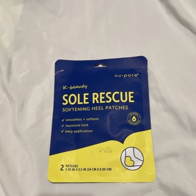 Nu-Pore Sole Rescue Softening Heel Patches Smoothes Moisture Lock 2 Pack