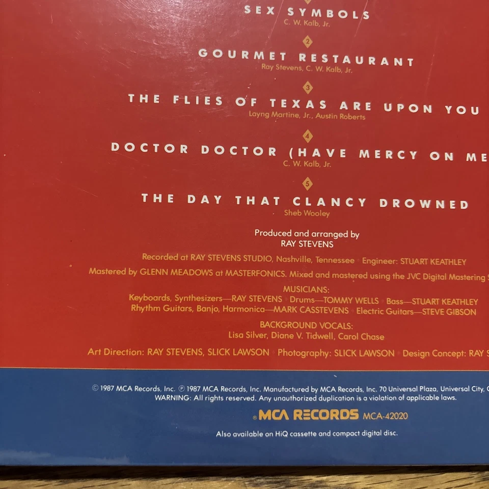 Ray Stevens ‎"Crackin' Up" 1987 MCA-42020 LP Vinyl Record Comedy Album - Image 4 of 4