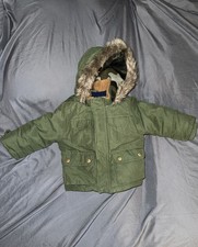 Carters 12M Fleece Lined Fur Full Zip Jacket with Pockets Heavyweight Warm