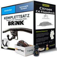 Für CITROEN C4 Fliessheck I LC Anhängerkupplung abnehmbar +eSatz 7pol uni. 11-14