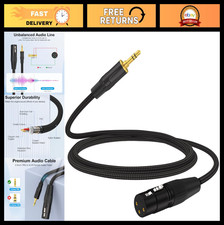 XLR Female to 3.5mm TRS Male Unbalanced Audio Cable - 6FT Mic Cord for Mixer, Ta