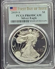 2019-S AMERICAN EAGLE SILVER DOLLAR PCGS PR69 DCAM PRISTINE FDOI #36-2