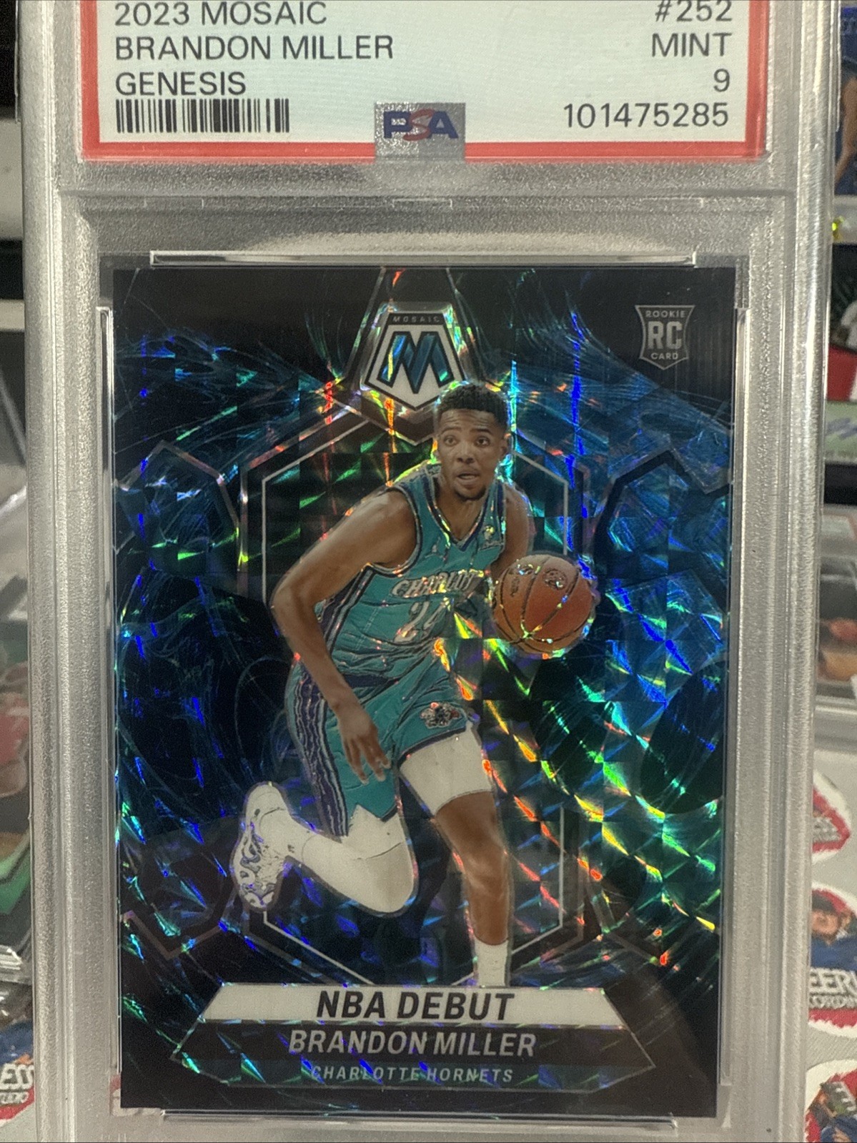 2023-24 Panini Mosaic - NBA Debut Brandon Miller #252 Genesis Mosaic Prizm (RC)
