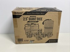 GoSports Wooden 2.5 Giant Dice Yahtzee/Farkle Lawn Outdoor/Indoor Game
