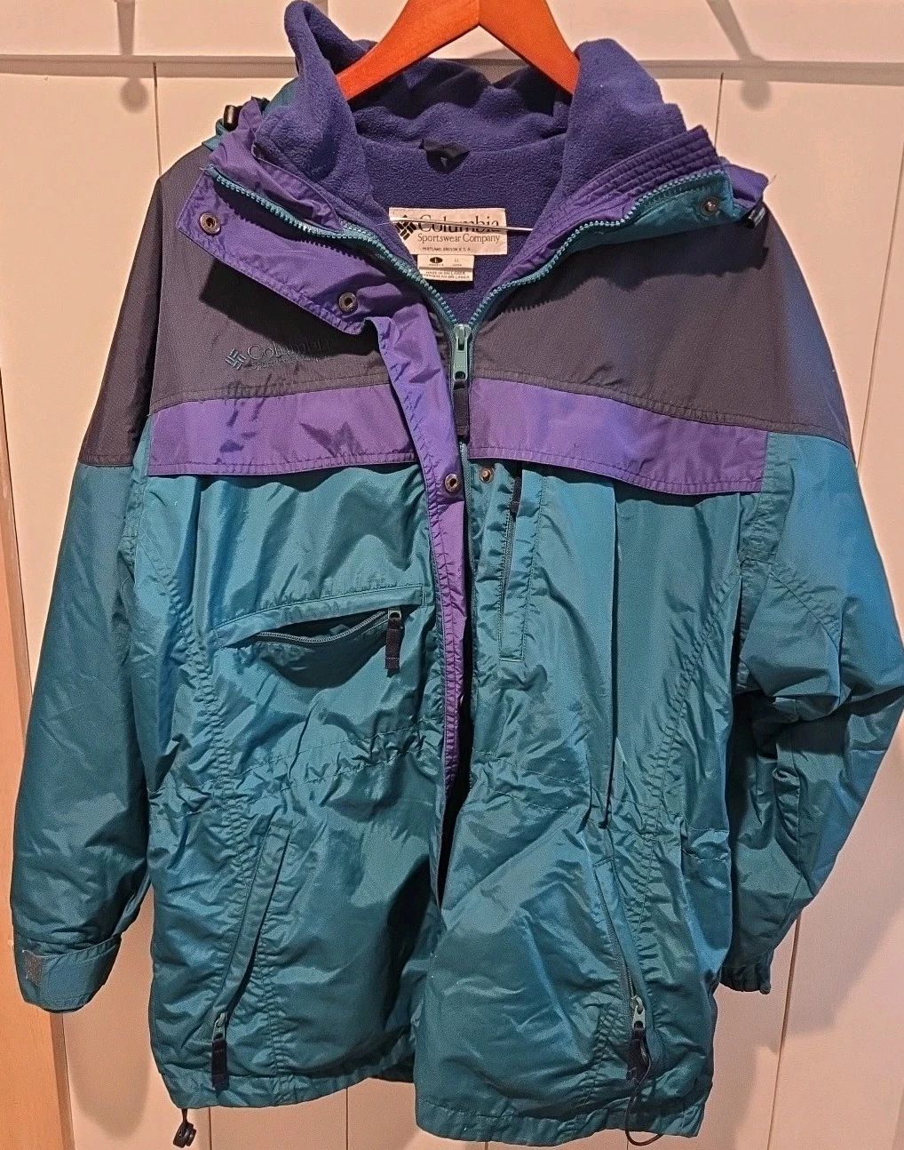 Vintage Columbia Jacket Snow Ski Green USA 90s Y2K Size L Wom